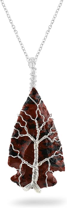 Silver Plated Wire Wrapped Pendant Necklace, Sea Glass Stones, Handmade Jewelry, Healing Crystals, Hammered Pendant, Birthday Gift for Women, Adjustable Chain 16+2inch