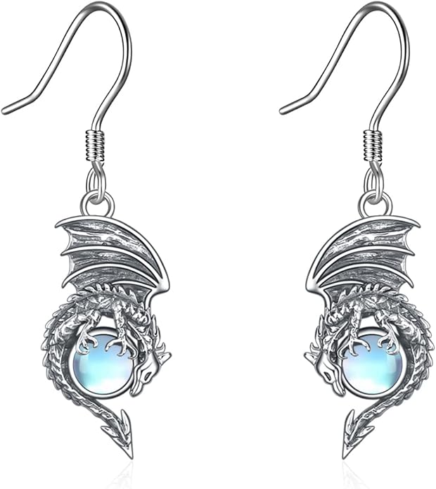 Butterflygold/Cat/dog/Dragonfly/Orca/Bee/Amber/Axolotl/Toothless/Hedgehog/Dragon/Snake/Horse/Mushroom/Anime/Dragonfly Earring for Women Sterling Silver Animals Drop Earring Jewelry Hypoallergenic (silver-butterfly)