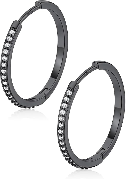FaithHeart 925 Sterling Silver Post Huggie Hoop Earrings for Women, Silver Small Hoop Earring, Hypoallergenic Cartilage Earrings for Women