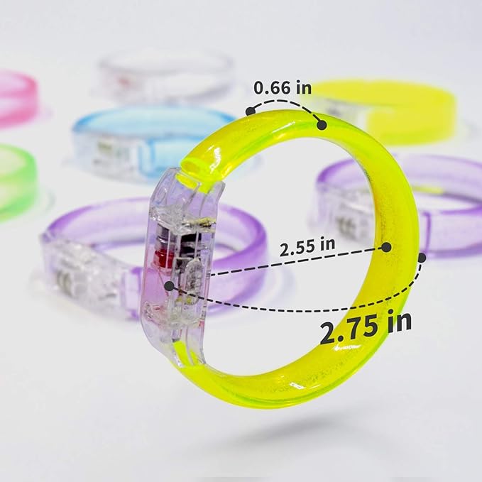 M.best 35pcs Glow Bracelets Glow in The Dark Party Supplies Bracelets Toys for Kids Birthday Halloween Christmas Party Favors