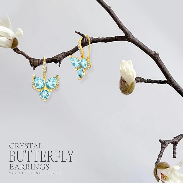 Butterfly/Cardinal/Rabbit/Frog/Turtle/Dragonfly/Flamingo/Mermaid/Hummingbird/Robin/Raven/Owl/Whale/Cat Earrings S925 Sterling Silver Animal Jewelry Gifts for Birthday Christmas