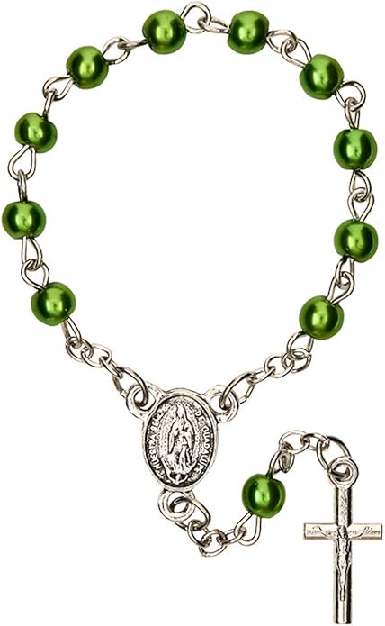 Autom Bulk Rosaries One Decade Rosary Prayer Bead Bracelets with Centerpiece and Crucifix