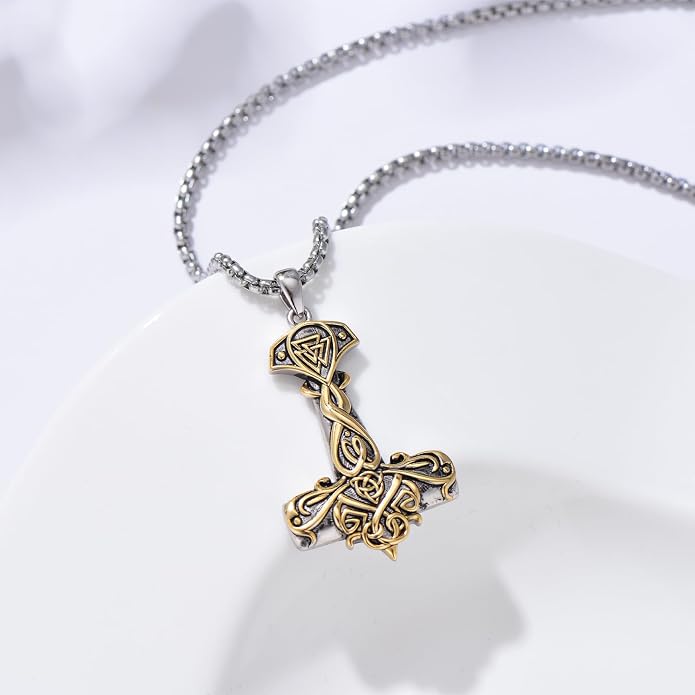 Viking Necklace for Men 925 Sterling Silver Viking Norse Pagan Jewelry Gifts for Women