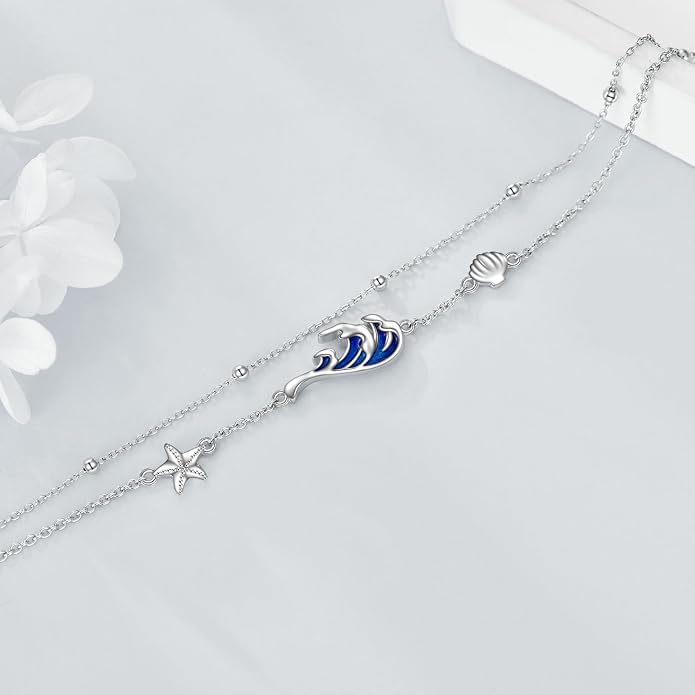 AOBOCO 925 Sterling Silver Anklet for Women Crystal Butterfly Dragonfly Evil Eye Ankle Bracelet Ankle Summer Beach Jewelry Gifts