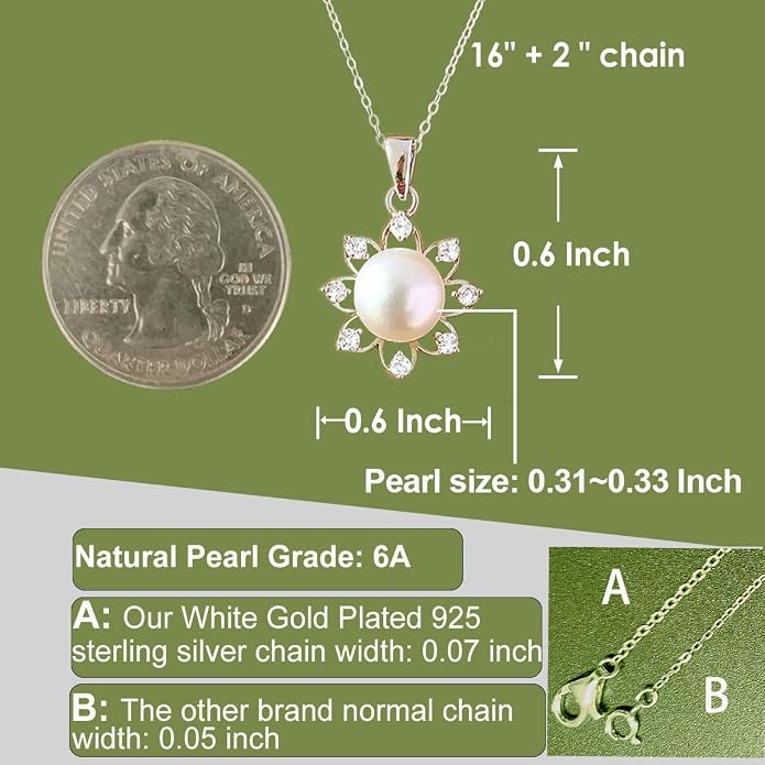 Granddaughter Necklace - Granddaughter Gifts from Grandma, Graduation Gifts for Her, Birthday Christmas Confirmation Wedding Keepsake Jewelry gifts for Granddaughter Teen Girls, Sterling Silver Freshwater Pearl Necklace