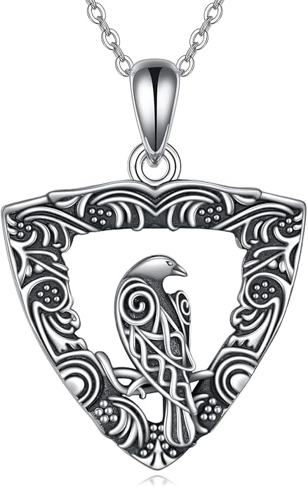 URONE Men Viking Pendant Necklace Sterling Silver Norse Viking Jewelry