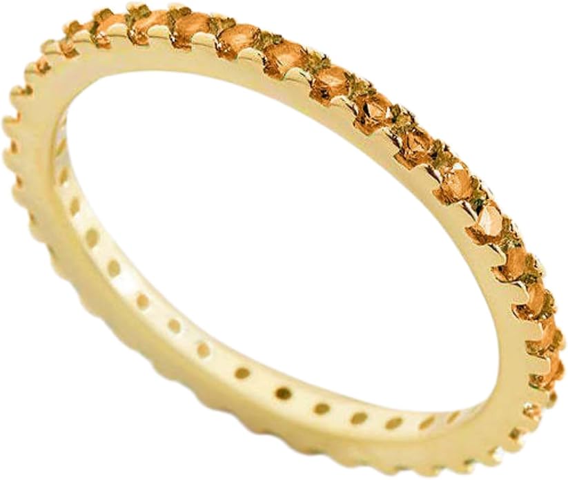 14K Gold Plated Birthstone Rings For Women, Dainty Cubic Zirconia Stackable Rings Unique For Her Birthday Mothers Daughter Bridesmaid Wedding Jewelry Gifts