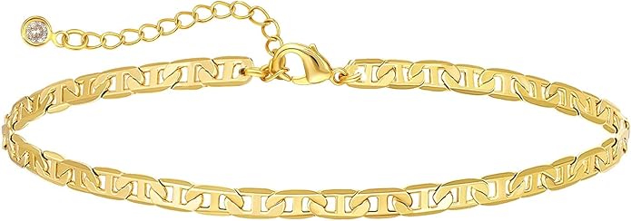 DEARMAY Gold Anklets for Women Waterproof, Non Tarnish14K Gold Plated Ankle Bracelets Set Stack, Summer Beach Jewelry Gifts for Vacation, Bikini Outfits for Women Mom Her