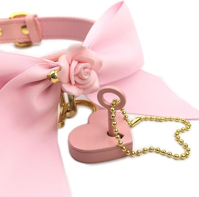 Destiny Love Handmade Rose Flower Choker Collar Necklace Velvet Necklace with Box for Women and Men
