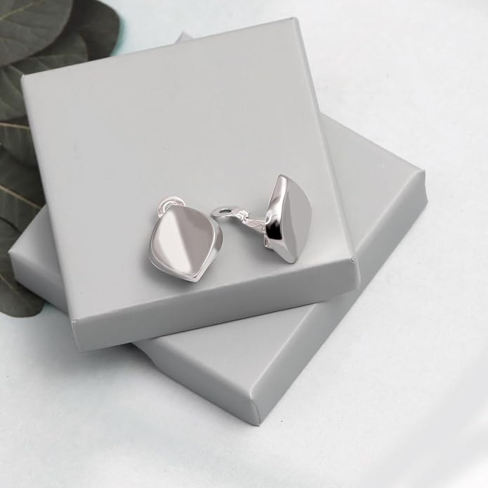 LeCalla 925 Sterling Silver Small Medium Clip On Earrings Non-Pierced Clip-On Stud Earring for Teen Women