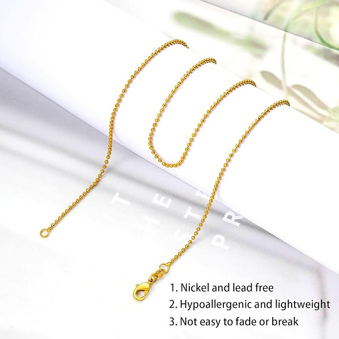 14K Gold Plated Paper Clip Chain Link Necklace Satellite Cross Key Starfish Turquoise Heart Necklace for Women