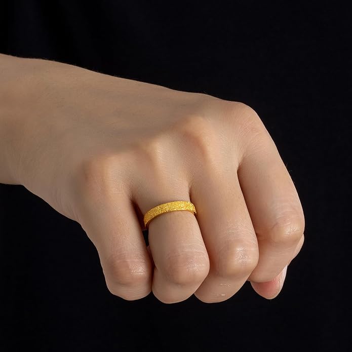 Dankadi Simple Fashion S925 Sterling Silver Ring Smooth Plain Dome Comfort Solid Silver Wedding Ring For Men & Women 3.5 mm 3-13# 24k Real Gold Plated Jewelry
