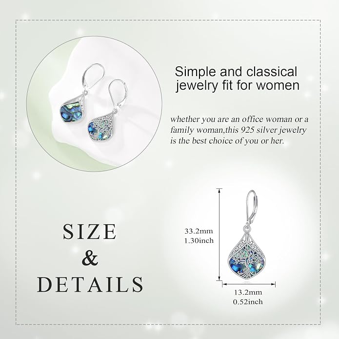 Teardrop Earrings Sterling Silver Filigree Irish Celtic Teardrop Drop Earrings Jewelry Gifts For Women