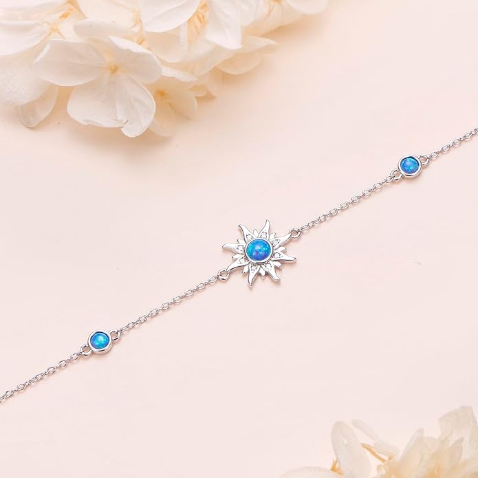 Alphm Anklet for Women S925 Sterling Silver Adjustable Foot Evil Eye Starfish Heart Bead Butterfly Celtic Knot Cross Multilayer Layered Ankle Bracelet Jewelry