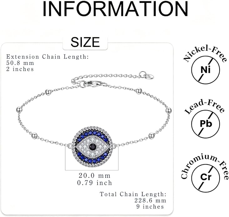 Blue Evil Eye Anklet Greek Evil Eye Anklet Bracelet Adjustable Ojo Turco Kabbalah Amulet Nazar Layered Silver Ankle Bracelets Protection Jewelry Amulet Gift for Wife Mother Sister Birthday