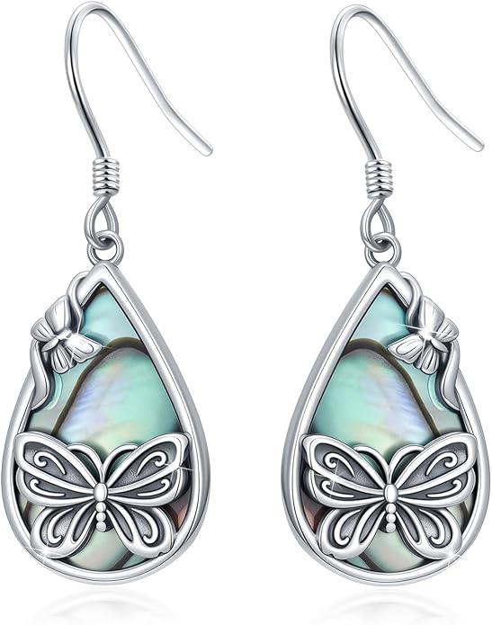 Butterfly/Cardinal/Rabbit/Frog/Turtle/Dragonfly/Flamingo/Mermaid/Hummingbird/Robin/Raven/Owl/Whale/Cat Earrings S925 Sterling Silver Animal Jewelry Gifts for Birthday Christmas