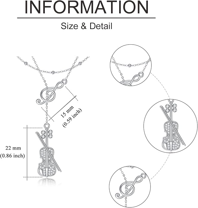 MONGAS Tree of Life/Infinity Cross/Lock and Key/Lotus/Hamsa/Horse/Strawberry/Opal/Lariat/Dragonfly/Heart/Violin Layered Necklace Sterling Silver for Women