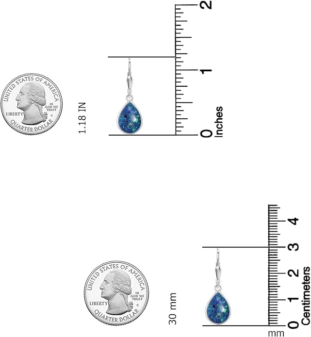 LeCalla 925 Sterling Silver Leverback Drop Earrings Lightweight Bohemia Teardrop Drop Dangle Earring for Women