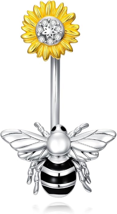 Butterfly Cross Shark Belly Button Ring 925 Sterling Silver Clicker Belly Rings Dangle Navel Ring Hypoallergenic Navel Piercing Belly Piercing Jewelry Gifts for Women