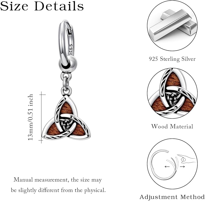 Celtic Knot Earrings 925 Sterling Silver Abalone Drop Dangle Celtic Earrings Gifts for Women