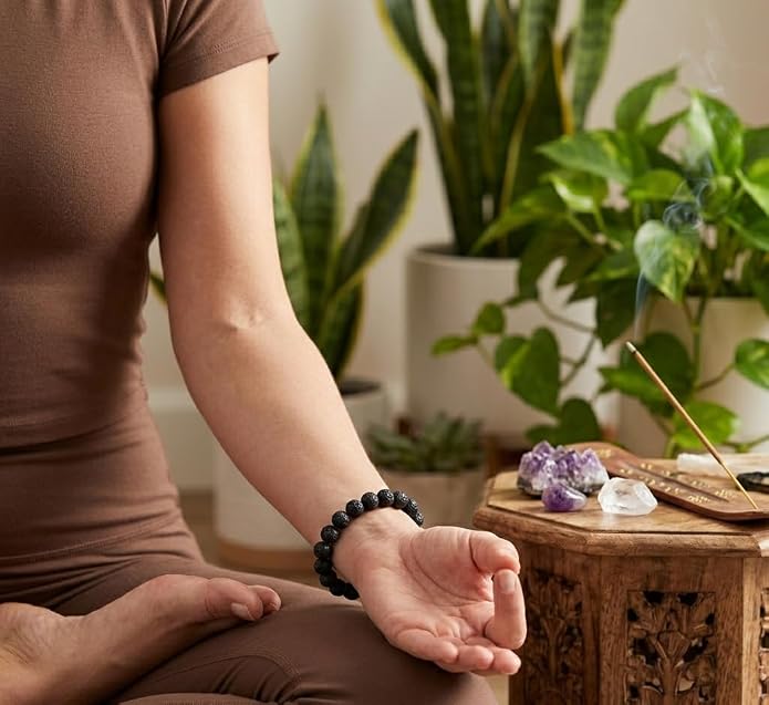 Natural Gemstone Bead Bracelet for Women – Healing Crystal Reiki Bracelet, Handmade Spiritual Protection Jewelry, Energy Stone Stretch Bracelet Gift for Women & Girls
