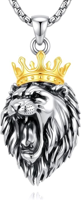 Lion/Anchor/Yggdrasil/Empty Tomb Pendant Necklace Stainless Steel 22+2 Chain Jewelry For Men Father Women Unisex
