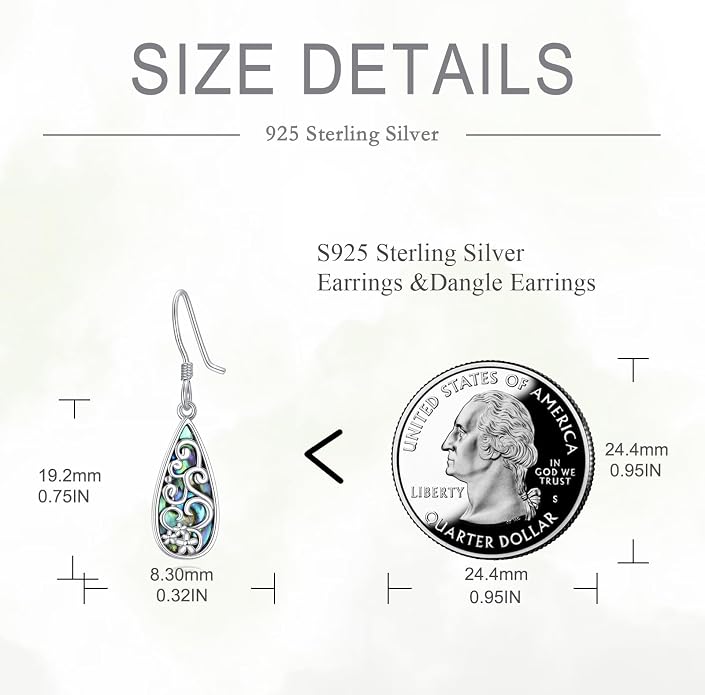 Dolphin/Teardrop/Filigree Earrings Earrings for Women Dangle Earrings 925 Sterling Silver Dangle Earrings Jewelry for Women
