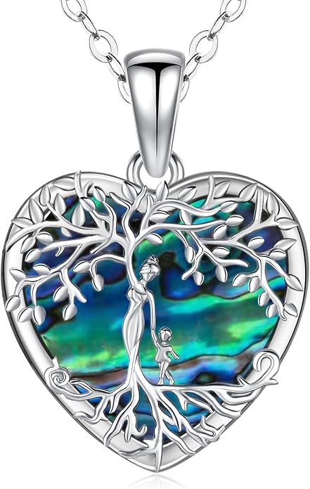 Odinstone Tree of Life Necklace, Sterling Silver Pendant for Women Family Tree Necklaces Jewelry for Mom/Wife/Grandma(With Fine Gift Box)