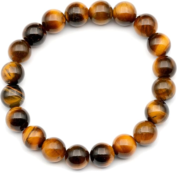 Natural Gemstone Beaded Stretch Bracelet for Men & Women | Handmade 8mm Stone Jewelry | Zodiac Chakra Elastic Bracelet | Meaningful Gift Collection