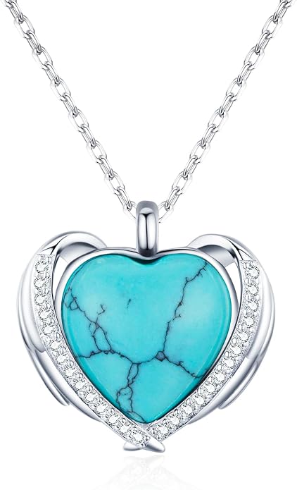 BDL Genuine Turquoise Jewelry for Women, Sterling Silver Earrings and Necklaces for Women, Leverback Dangle Drop Earrings Jewelry