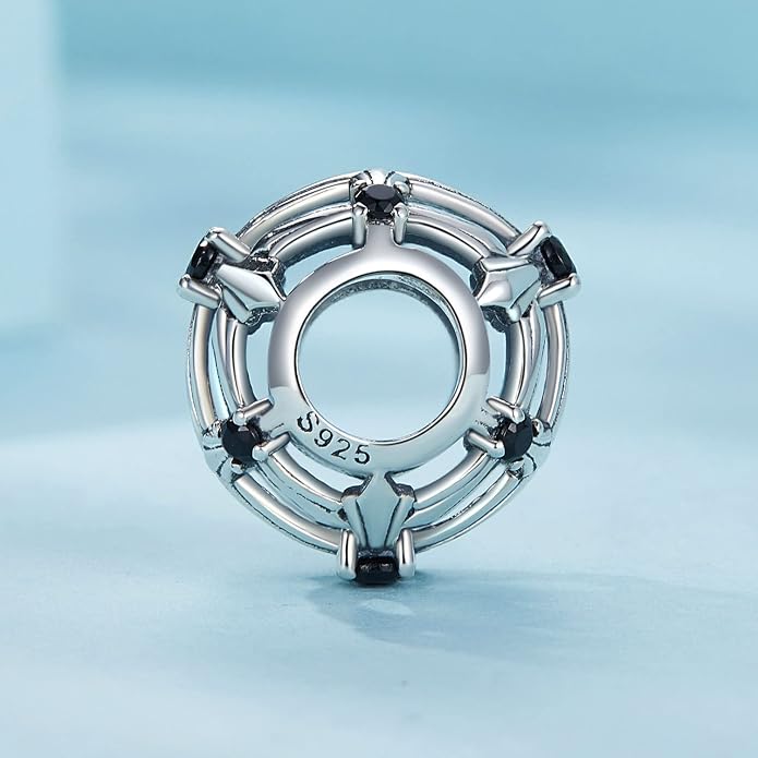 NINGAN 925 Sterling Silver Charm Golden Love Charm Buckle Safety Chain Travel Bead Firefly Dragonfly Pendant, Suitable for Women Bracelet and Necklace as Gift from Mom and Friends