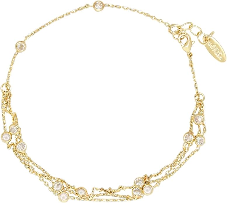 Ettika Anklets for Women. Anklet, 18k Gold or Rhodium Plated. Ankle Bracelets for Women, Jewelry