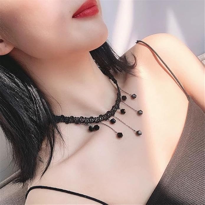 20Pcs Velvet Choker Necklace Tattoo Lace Gothic Classic Black Necklace Collar Clavicle Chain Necklace for Women Y2k Necklace Jewelry Gift