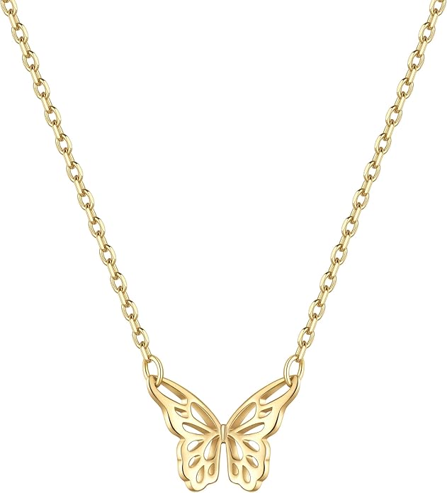 ChicSilver 925 Sterling Silver Cross/Heart/Butterfly/Star/Moon Necklace for Women, Hypoallergenic Dainty Small Silver Pendant Necklaces (with Gift Box)