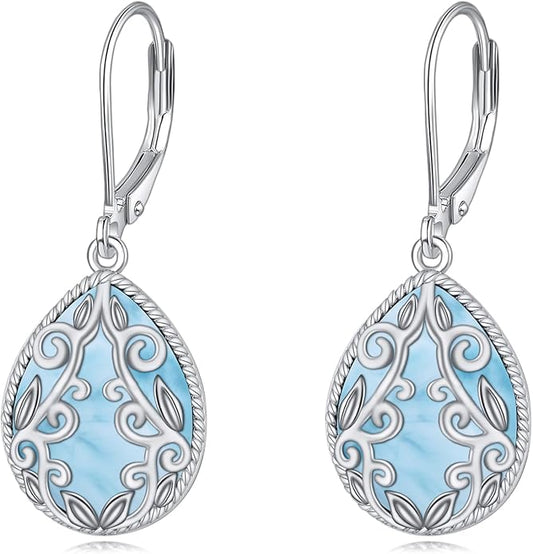 Teardrop Earrings Sterling Silver Filigree Irish Celtic Teardrop Drop Earrings Jewelry Gifts For Women