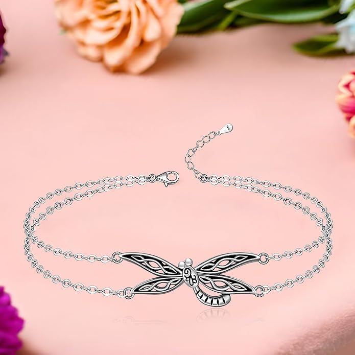 Infinity Cat Paw Print Celtic Knot Sea Turtle Elephant Flamingo Butterfly Dolphin Evil Eye Anklets Bracelets for Women Sterling Silver Adjustable Ankle Bracelet Summer Beach Lovers Gift