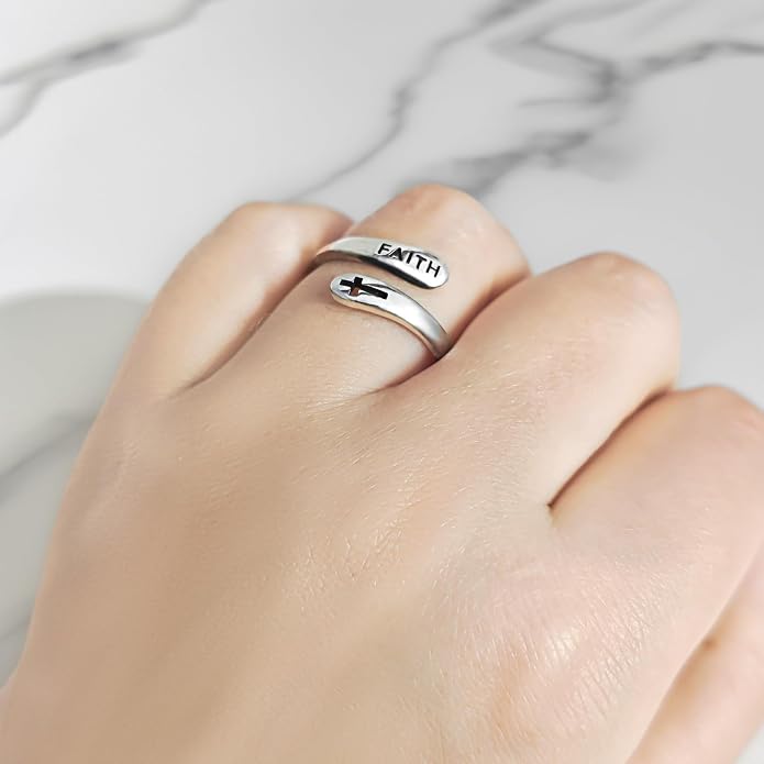 925 Sterling Silver Ring Minimalist Adjustable Rings Band Handmade Rings for Women Girls