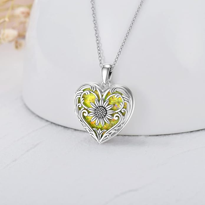 SOULMEET Personalized Silver Locket Necklace That Holds Pictures Photo Keep Someone Near to You, Memorial Custom Lockets Necklaces Letters Engraving for His Her