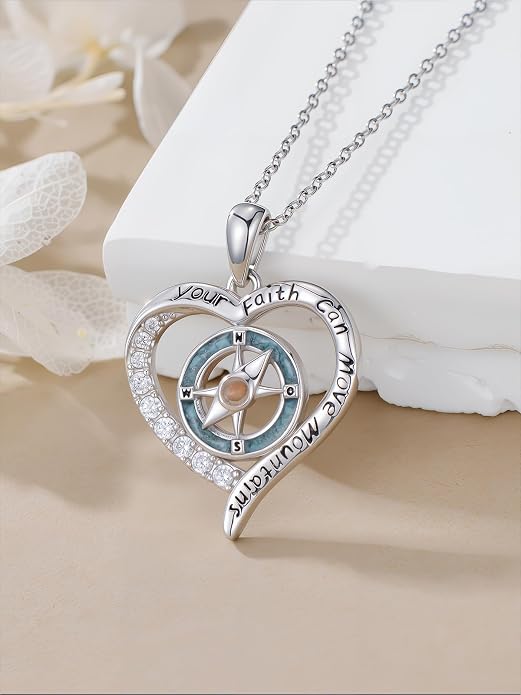 Midari Ocean Necklace 925 Sterling Silver Flamingo Mama Bear Dolphin Penguin Sea Turtle Axolotl Desert Cactus Nautical Rudder Tropical Palm Compass Wave Pendant Boho Jewelry Gifts for Women Men