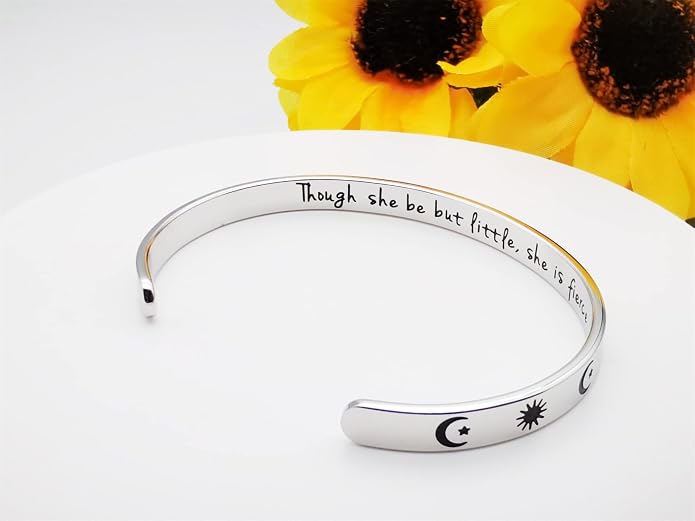 Dczosily Inspirational Bracelets for Women Stainless Steel Cuff Bracelet Engraved Jewelry Motivational Bangles Personalized Gifts for Best Friend/Mom
