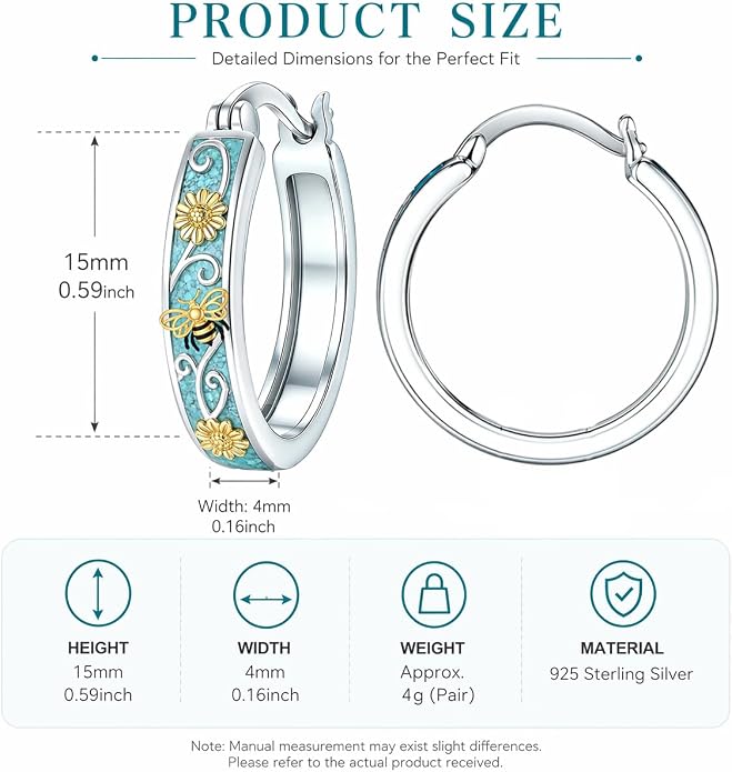 Opal/Turquoise Huggie Earrings 925 Sterling Silver Opal/Turquoise Small Animal Huggie Hoop Earrings Animal Huggies Earring Jewelry Gifts for Women Mom Her