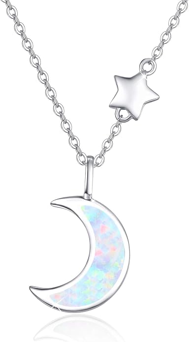 Cuoka 925 Sterling Silver Heart Necklace I Love You to The Moon and Back Pendant Sun Star Moon Necklace Jewelry for Women with Gifts Box