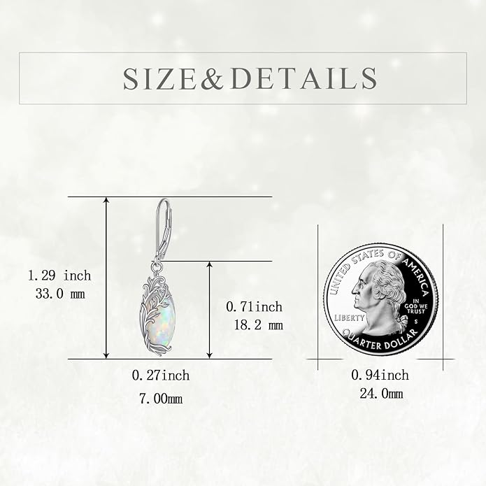 POPLYKE Tree of Life Teardrop Drop Dangle Earrings Sterling Silver Leverback Earrings Jewelry