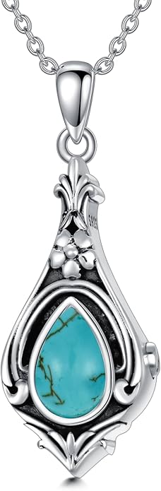 Seiyang Urn Necklace for Ashes 925 Sterling Silver with Birthstone Cremation Jewelry Keepsake Ashes Pendant Necklace Memorial Jewelry for Women Loved One