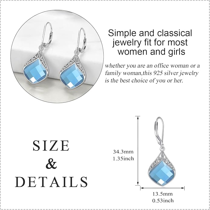 Teardrop Earrings Sterling Silver Filigree Irish Celtic Teardrop Drop Earrings Jewelry Gifts For Women