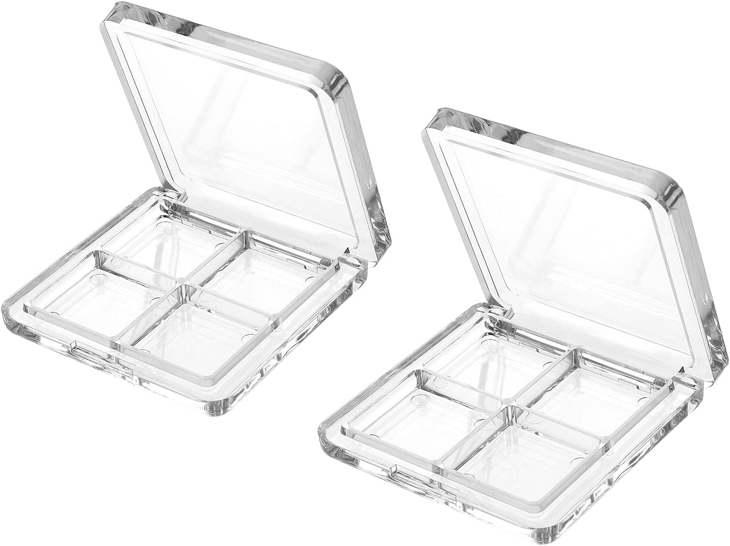 Beaupretty Empty Lipstick Palette，2 Pieces Empty Lipstick Box DIY Eyeshadow Powder Blush Lipstick Palette Empty Highlighters Container Empty Eyeshadow Pan Makeup Palette for Women