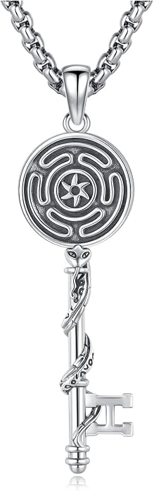 Witchy Jewelry for Women Men Nudo De Bruja Plata 925 Original Witches Knot Necklace Tetragrammaton Hecate Necklace Lilith Necklace Pentagram Necklace Cat Necklace Triple Moon Goddess Pendant Necklace