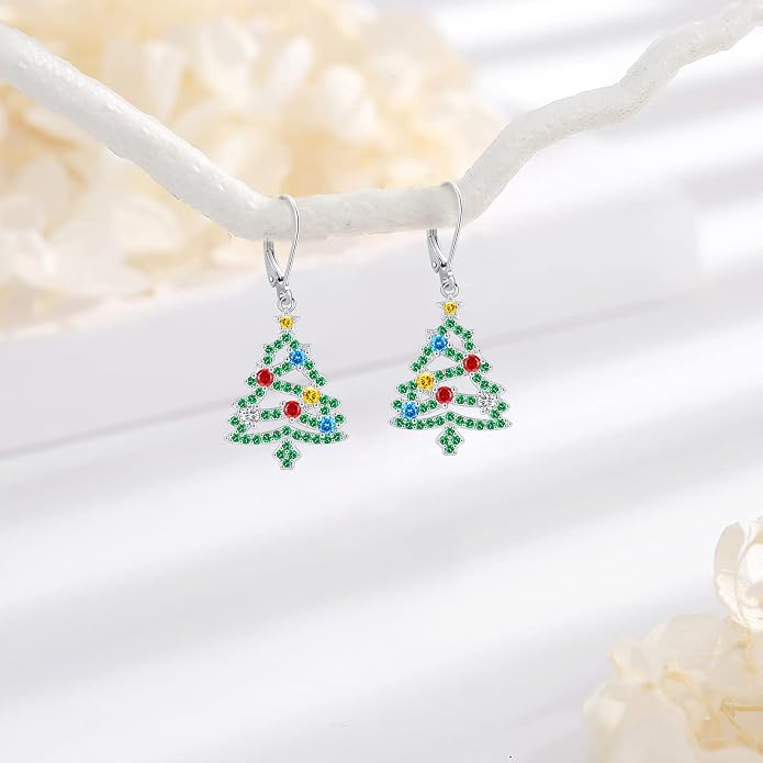 Tree of Life/Cat/Turtle/Butterfly/Flower/Celtic/Turquoise/Moonstone Dangle Earrings for Women Sterling Silver Cute Animals Drop Earrings Jewelry Gifts