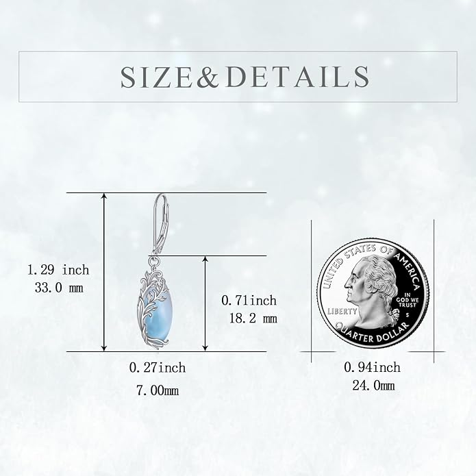POPLYKE Tree of Life Teardrop Drop Dangle Earrings Sterling Silver Leverback Earrings Jewelry