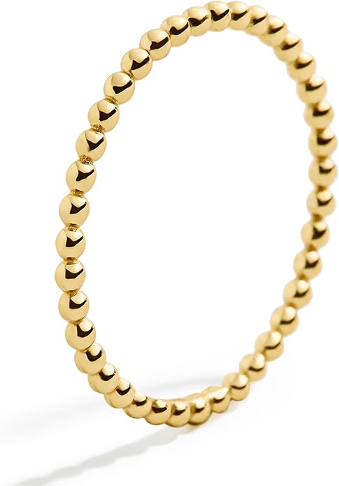 Me&Hz Gold Stackable Rings Thin Band Rings Dainty Gold Rings for Women Trendy Beaded Twist Hammered CZ Stacking Rings 14K Gold Plated Rings for Teen Girls Midi Knuckle Pinky Finger Jewerly